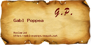 Gabl Poppea névjegykártya
