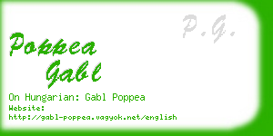 poppea gabl business card